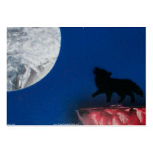 lune de coyote petite modèles de cartes de visite
