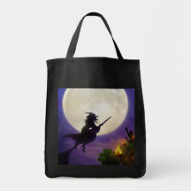 Lune de sorcière de Halloween pleine Sacs