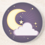Lune et étoiles dessous de verres