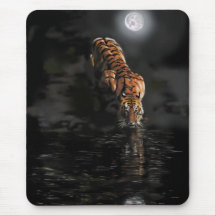 Lune Mousepad de tigre Tapis De Souris