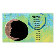 Lune sur la peinture abstraite modèles de cartes de visite