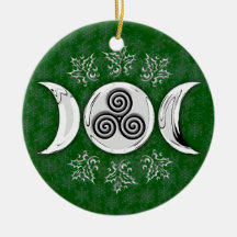 Lune triple et spirale triple #17 décoration pour sapin de noël