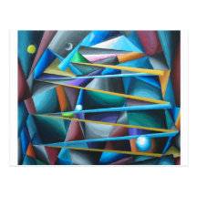 Lunes déloyales (cubisme coloré) cartes postales