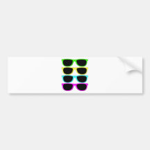 Lunettes de soleil du cru RVB Fluo Autocollants Pour Voiture