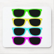 Lunettes de soleil du cru RVB Fluo Tapis De Souris
