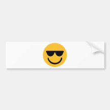 Lunettes de soleil fraîches de smiley adhésif pour voiture