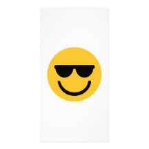 Lunettes de soleil fraîches de smiley cartes de vœux avec photo
