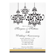 Lustre élégant épousant AnniversaryInvitation