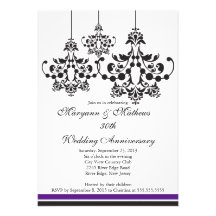 Lustre élégant épousant AnniversaryInvitation