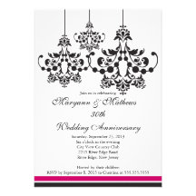 Lustre élégant épousant AnniversaryInvitation