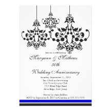 Lustre élégant épousant AnniversaryInvitation
