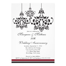 Lustre élégant épousant AnniversaryInvitation