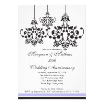 Lustre élégant épousant AnniversaryInvitation