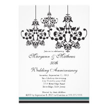 Lustre élégant épousant AnniversaryInvitation