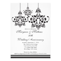 Lustre élégant épousant AnniversaryInvitation