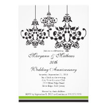 Lustre élégant épousant AnniversaryInvitation