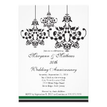 Lustre élégant épousant AnniversaryInvitation