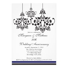 Lustre élégant épousant AnniversaryInvitation