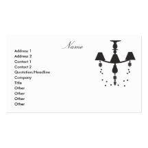 Lustre noir cartes de visite personnelles
