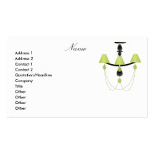 Lustre vert cartes de visite professionnelles