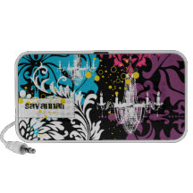 Lustre vintage personnalisé Doddle de damassé Haut-parleur iPod