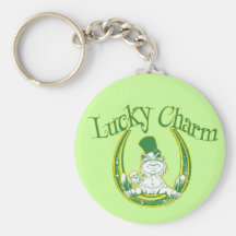 Lutin chanceux Keychain de charme Porte-clé