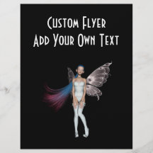 Lutin rose et bleu de cheveux dans le blanc tract customisé