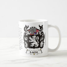 Lutz, l'origine, la signification et la crête sur  tasse