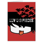 Luv U 2 morceaux de garçon ultra mignon d'Anime Carte De Vœux