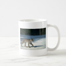 Lynx de Canada sur la neige Mugs À Café