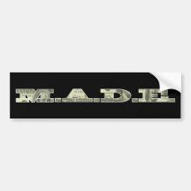 M.A.D.E. Adhésif pour pare-chocs d'argent Adhésif Pour Voiture