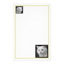M. Cat Portrait Stationery Motifs Pour Papier À Lettre
