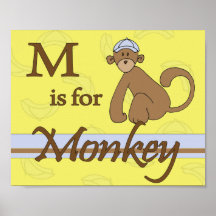 M est pour le singe (le garçon) posters