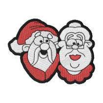 M. et Mme Claus polos brodés