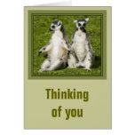 M. et Mme Lemur Thinking de vous cardent Carte