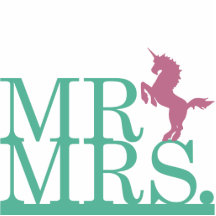 M. et Mme Unicorn Cake Topper Découpage En Acrylique