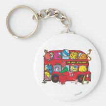 M. Men et petite Mlle Bus Porte-clefs