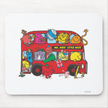 M. Men et petite Mlle Bus Tapis De Souris
