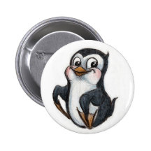 M. Penguin ! Pin's Avec Agrafe