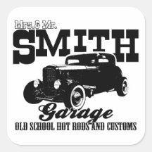M. Smith Hot-Rod Garage de Mrs.& Autocollants