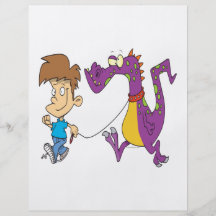 ma bande dessinée drôle de dragon d'animal familie prospectus customisé