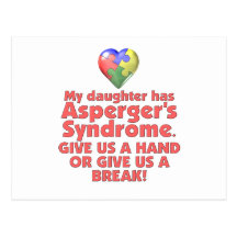 Ma fille a Asperger Carte Postale