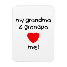 ma grand-maman et grand-papa m'aiment magnet en vinyle