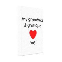 ma grand-maman et grand-papa m'aiment toiles tendues sur châssis