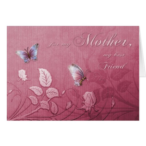 Ma mère et meilleur ami carte de vœux