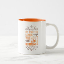 Ma protéine vient sans hormones supplémentaires tasse à café