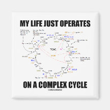 Ma vie opère juste un cycle complexe (Krebs) Magnets Pour Réfrigérateur