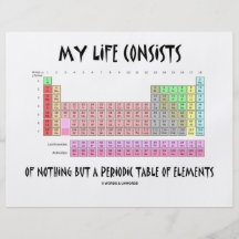 Ma vie rien mais Tableau des éléments périodique Prospectus Personnalisés