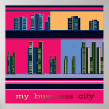 ma ville d'affaires affiches