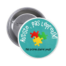 Macaron Autiste, lépreux de pas Badge Avec Épingle